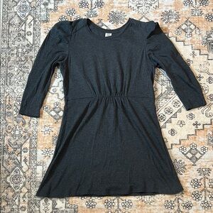 GOOD HEART by MJ L  Gramercy Smocked Knit Dress w puff sleeves, elastic waist